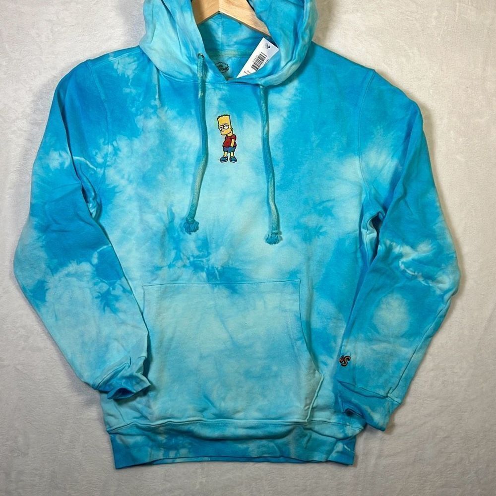 The Simpson "Bart" simpson novelty casual tie dye pullover hoodie NWT Men small